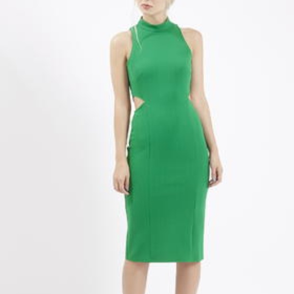 topshop emerald green dress